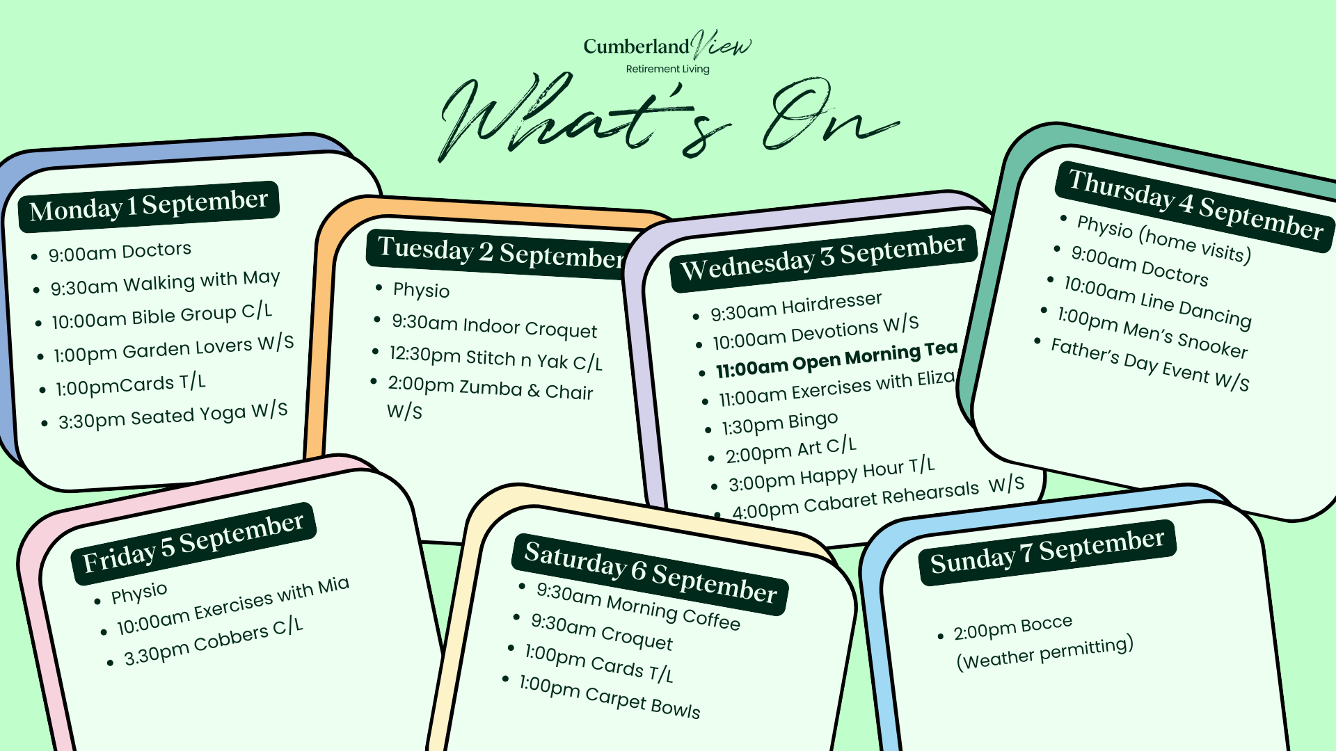 Whats On Week 1 September